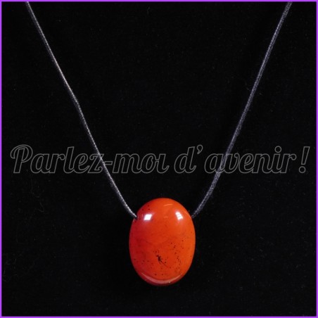 Pendentif de protection pierre percée de JASPE ROUGE