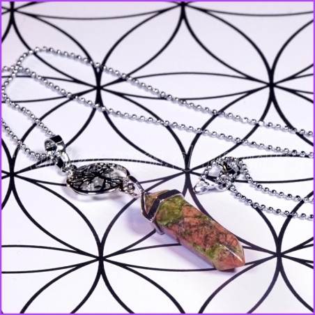 Pendentif Unakite et Arbre de vie