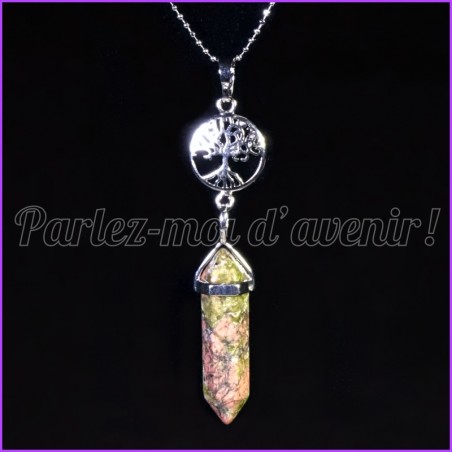 Pendentif Unakite et Arbre de vie