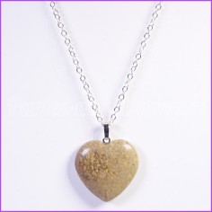 Tour de cou Coeur en Jaspe Paysage 2