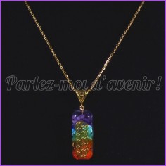 Pendentif de protection Fleur de vie et pierres équilibrantes