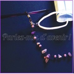 Chaîne de lunettes en pierres naturelles d'Améthyste 2