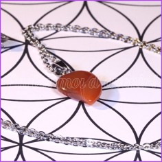 Pendentif "Petit cœur de Cornaline" et sa chaînette 2