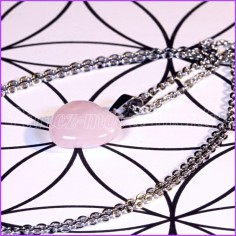 Pendentif "Petit cœur de Quartz Rose" et sa chaînette 2