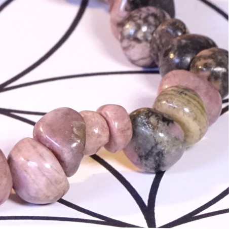 Bracelet de protection en pierres de Rhodonite