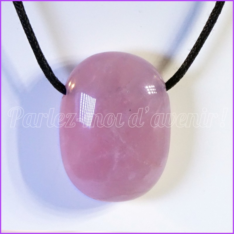 Pendentif de protection pierre percée QUARTZ ROSE