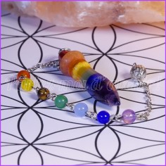 Pendule égyptien 7 chakras et petite pochette 2