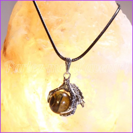 Collier de protection OEIL DE TIGRE et GRIFFE DE DRAGON