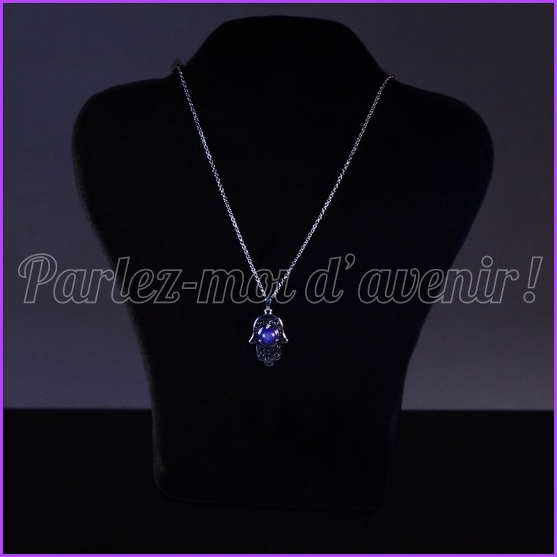 Pendentif de protection MAIN DE FATIMA et LAPIS LAZULI