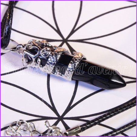 Collier "Le dragon-gardien de l'Onyx Noir"