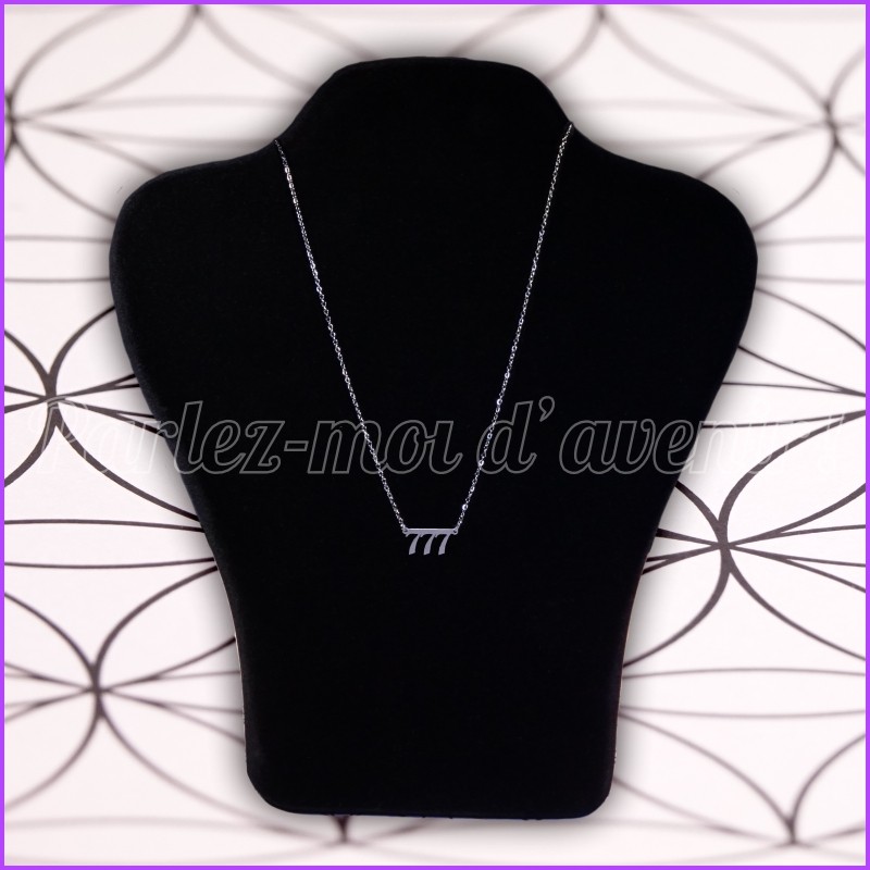 TOUR DE COU PROTECTION ANGÉLIQUE TRIPLE 7 (ARGENTÉ)