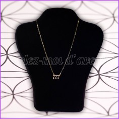 Tour de cou protection angélique Triple 7 (doré et strassé) 2