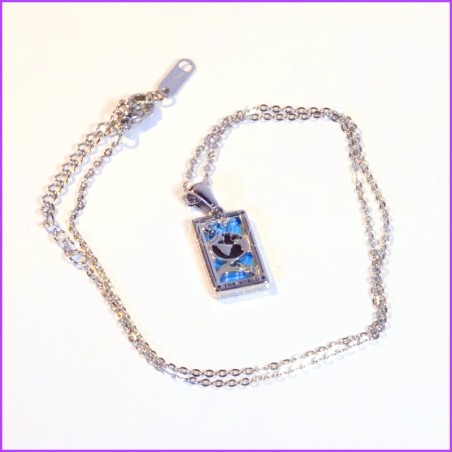 Le Monde" Tarot silver charm pendant + free chain