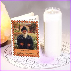 Bougie de Neuvaine + Livret de Neuvaine à SAINT CHARBEL (9 prières)