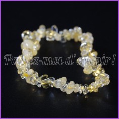 Bracelet de protection aux pépites de CITRINE 2