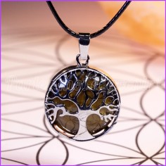 Pendentif "Talisman Arbre de Vie et Œil de Tigre"