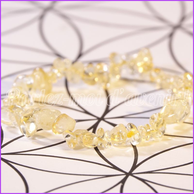 Bracelet de protection aux pépites de CITRINE