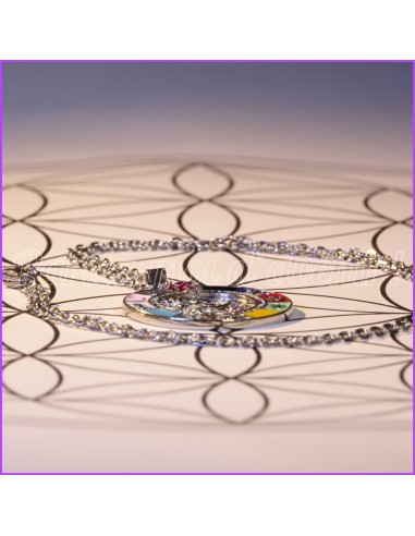 Pendentif de protection Argenté "Talisman Magique des 11 Symboles"