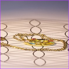 Pendentif de protection Doré "Talisman Magique des 11 Symboles" 2