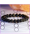 Bracelet de Protection en Perles d’Obsidienne Dorée - Chemin de Vérité