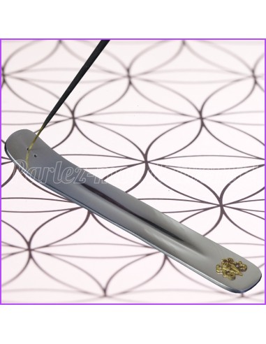 Bâtonnets d'encens Pack "Purification & Protection Sacrée" et son porte-encens élégant en métal