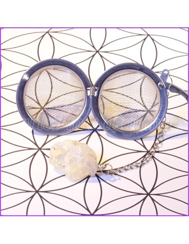 Infuseur à Thé simple avec Pierre de Citrine pour l'Energie Positive