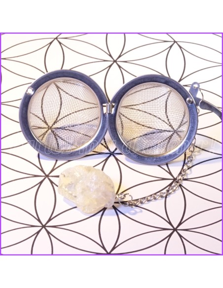 Infuseur à Thé simple avec Pierre de Citrine pour l'Energie Positive