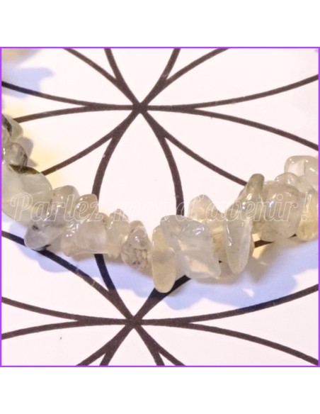 Bracelet de proction en pépites de Préhnite