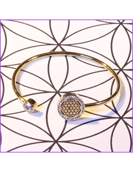Bracelet de protection “Talisman Doré de la Fleur de Vie”