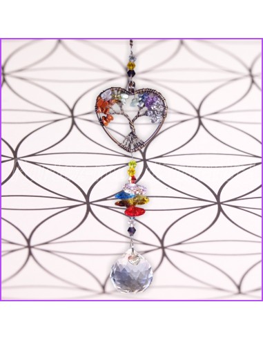 Attrape-Soleil Arbre de Vie (Sun Catcher) – Cristal Feng Shui et pierres naturelles