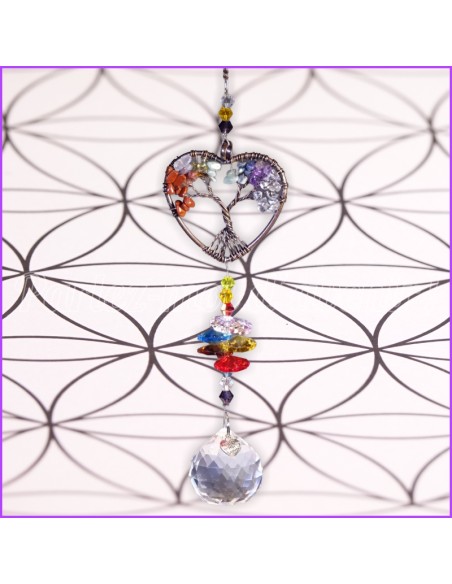 Attrape-Soleil Arbre de Vie (Sun Catcher) – Cristal Feng Shui et pierres naturelles