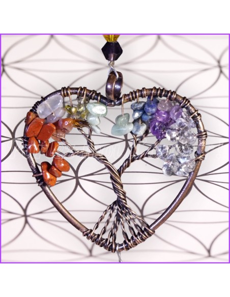 Attrape-Soleil Arbre de Vie (Sun Catcher) – Cristal Feng Shui et pierres naturelles