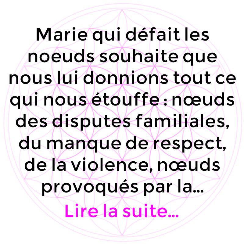 Marie qui défait les nœuds, Médaille et prière sur carte plastifiée