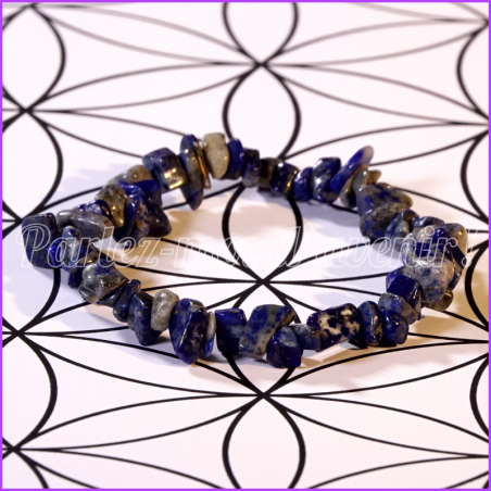 Bracelet de protection aux pépites de LAPIS LAZULI