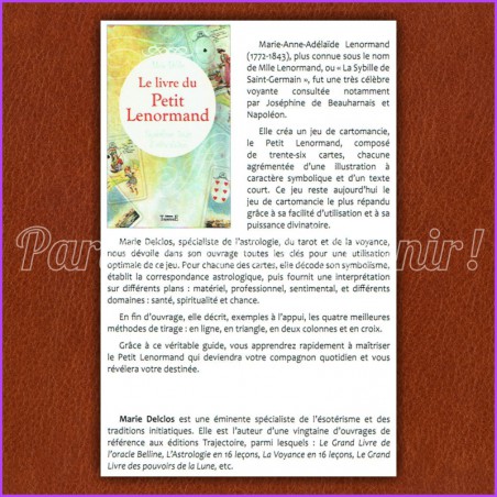 "Le Livre du Petit Lenormand" de Marie Delclos + jeu de cartes