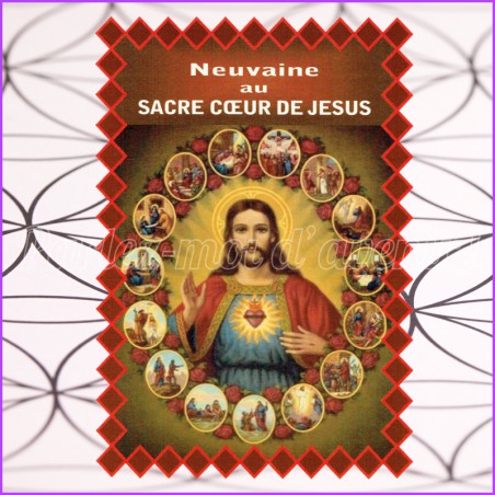 Bougie de Neuvaine + Livret de Neuvaine au Sacré Cœur de Jésus (9 prières)