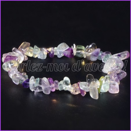 Bracelet de protection aux pépites de Fluorite