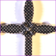 Boucles d'oreilles Croix en acier 2