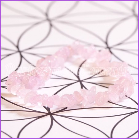 Bracelet de protection aux pépites de QUARTZ ROSE