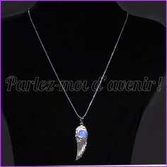 Pendentif Aile d'Ange serti d'une opalite 2