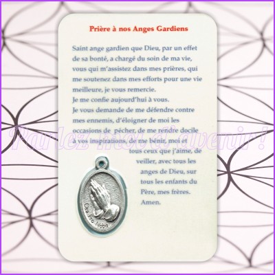 Porte-clés Ange Gardien - Initiale et message