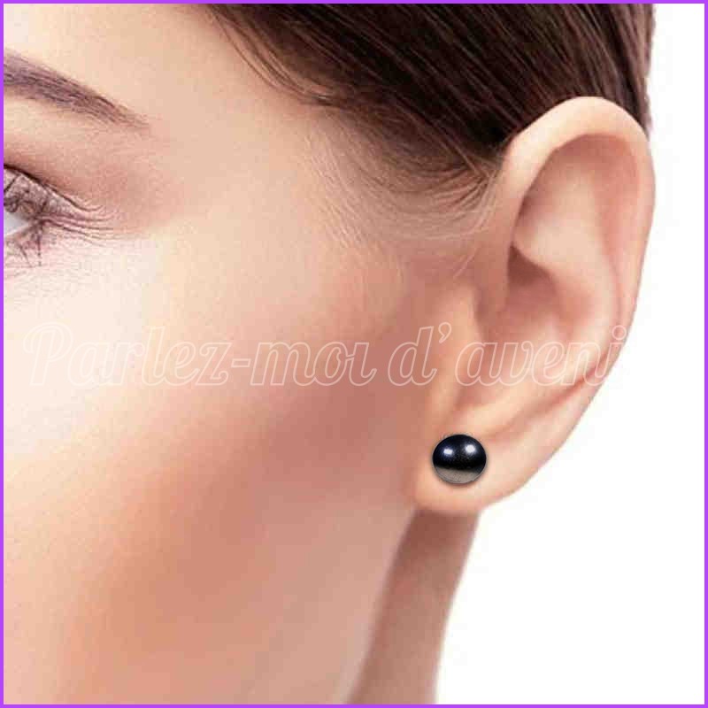 Parure Boucles d'oreilles + Bracelet magnétiques aux pierres de MAGNETITE